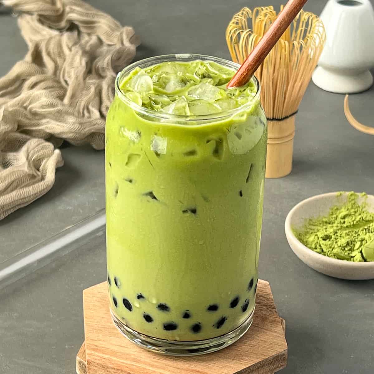 Matcha Flavored Bubble Tea